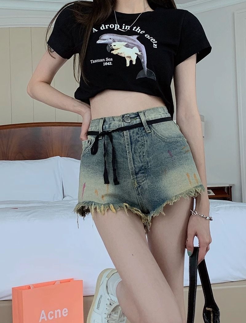 Package hip short jeans spicegirl shorts for women