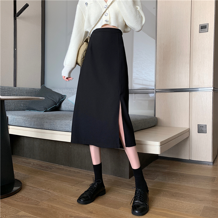 High waist business suit drape long dress for women