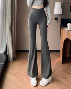 High waist pants elasticity flare pants for women