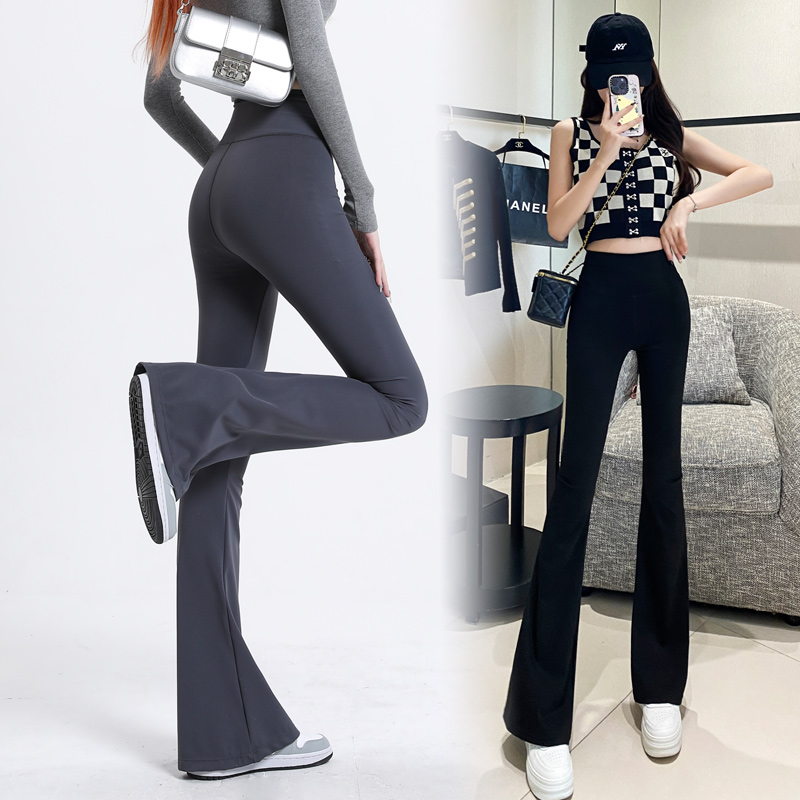 Casual elasticity pants micro speaker flare pants