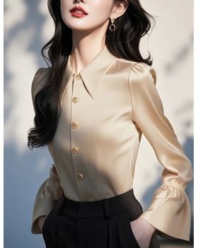 Spring temperament light luxury France style shirt