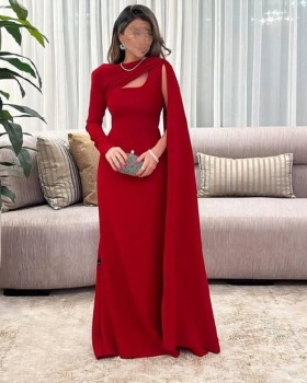 Sexy shoulder spring evening dress for women