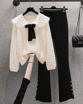 Show young long sleeve shirt spring pants 2pcs set for women