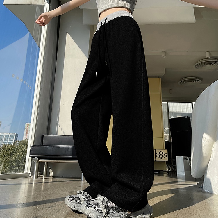 Straight wide leg pants sweatpants for women