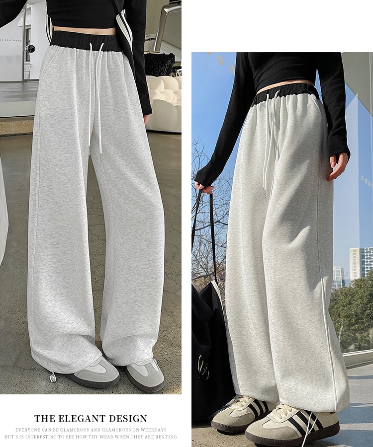 Straight wide leg pants sweatpants for women