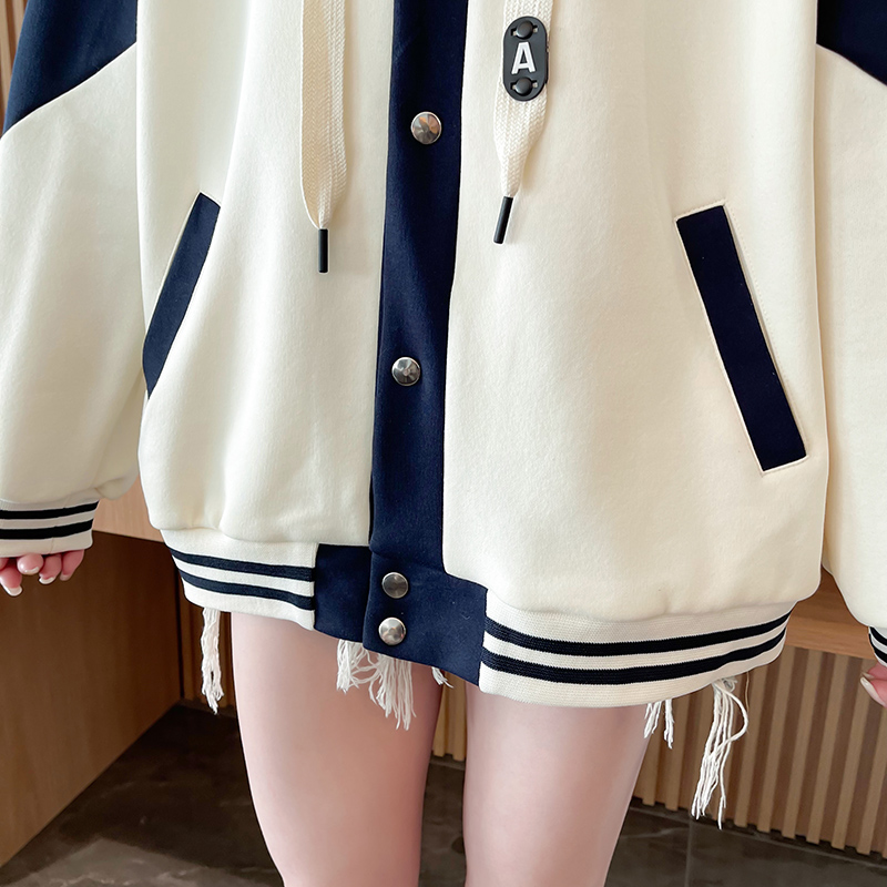 College style cardigan retro baseball uniforms for women