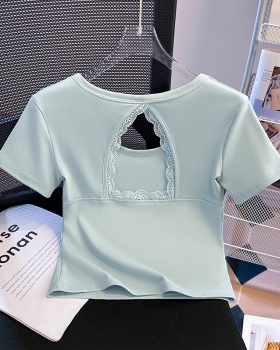 Short France style T-shirt summer tops for women