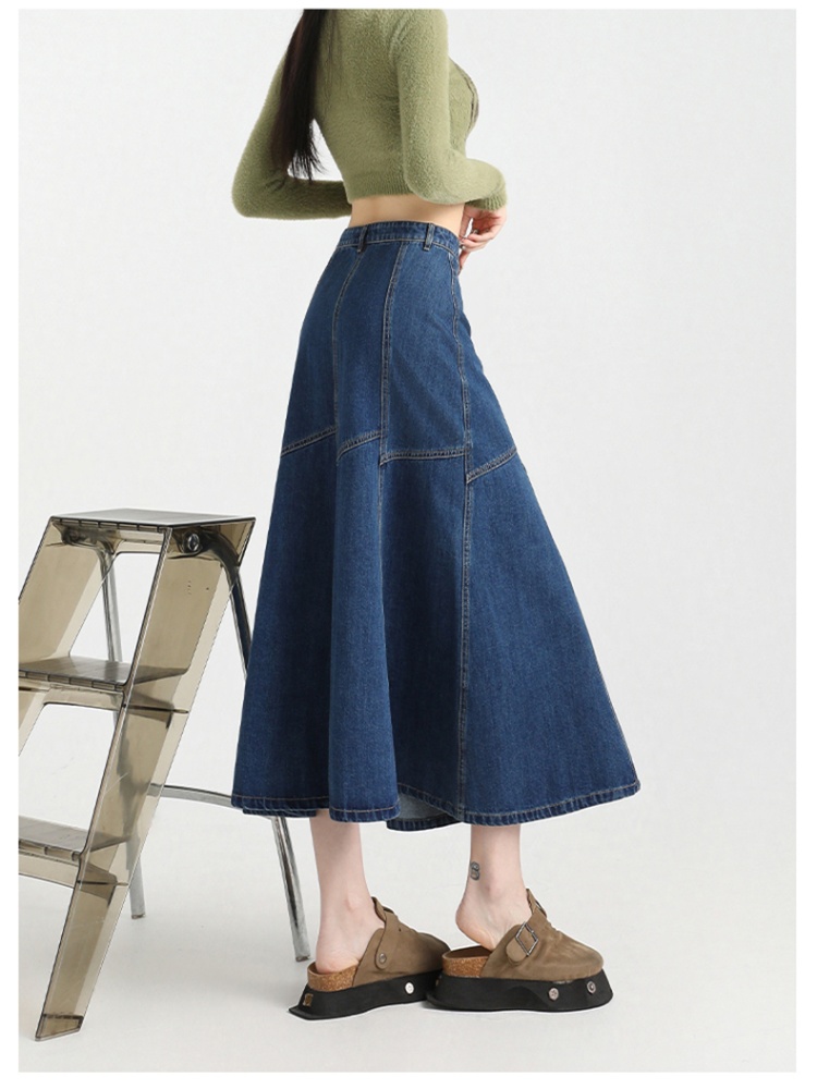 Package hip splice retro long slim skirt