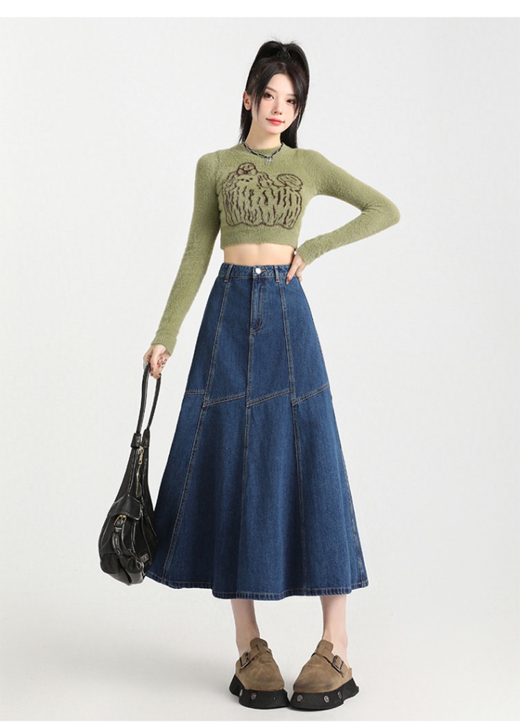 Package hip splice retro long slim skirt