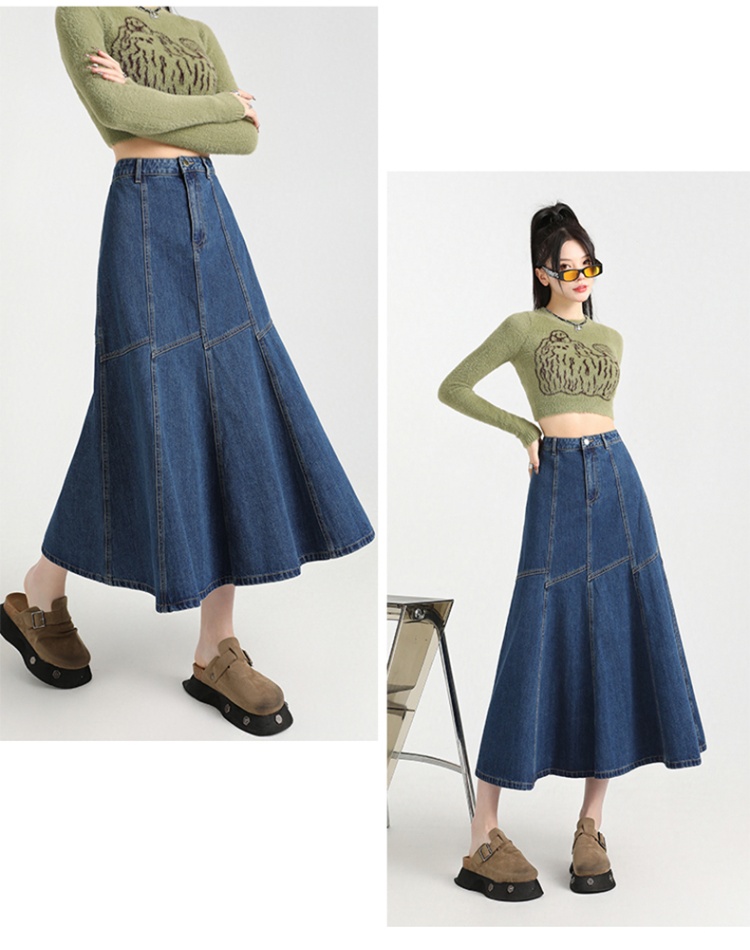 Package hip splice retro long slim skirt