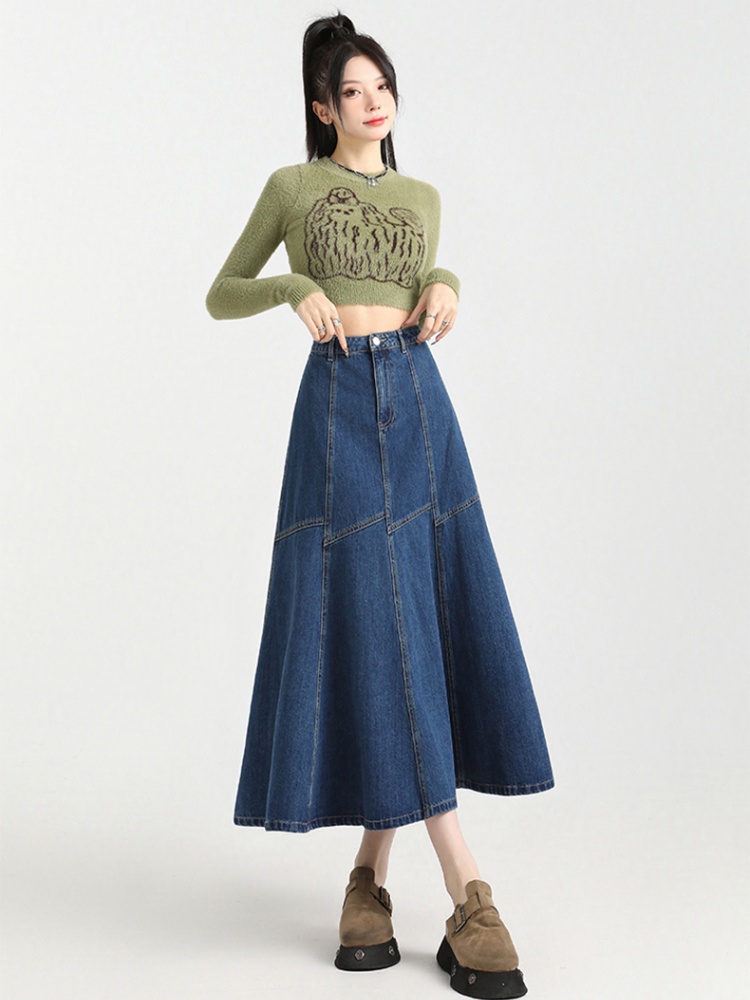 Package hip splice retro long slim skirt