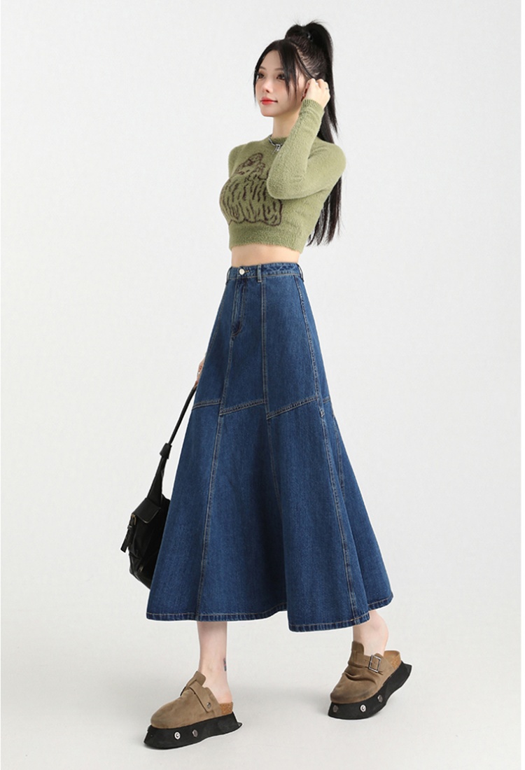 Package hip splice retro long slim skirt