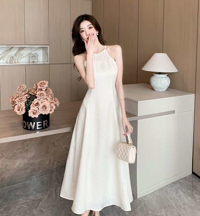 All-match sweet spring temperament strap dress for women