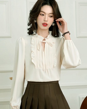 Cstand collar tops spring shirt for women