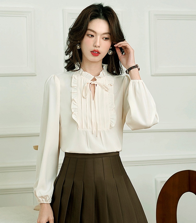 Cstand collar tops spring shirt for women