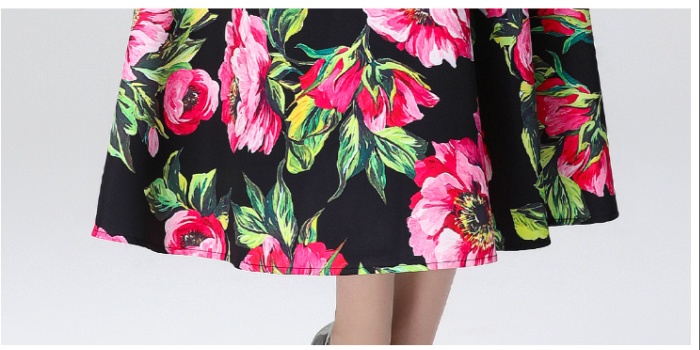 Printing high waist skirt splice slim sweater 2pcs set