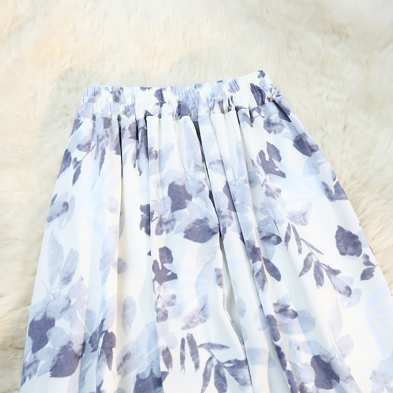 Show young slim floral skirt sweet summer refreshing long dress