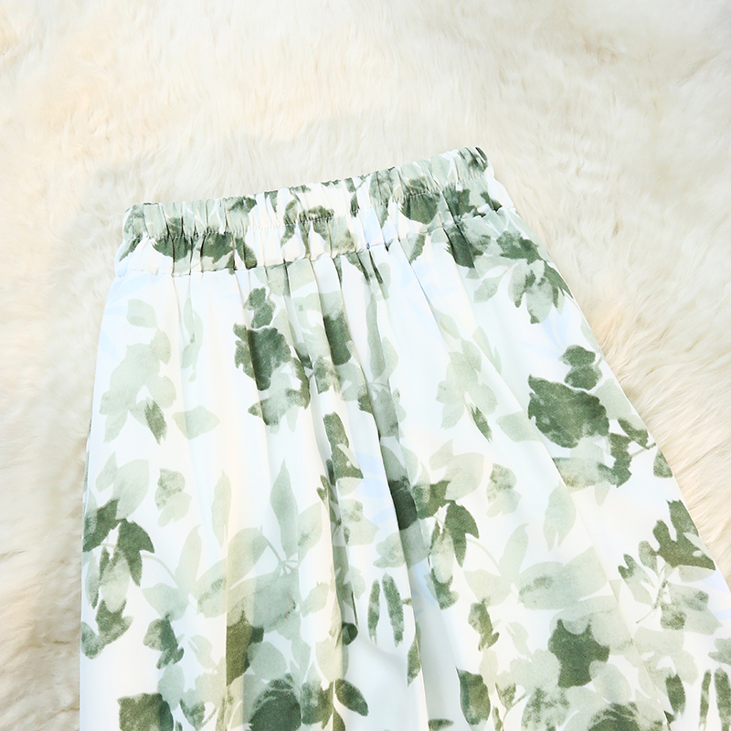 Show young slim floral skirt sweet summer refreshing long dress