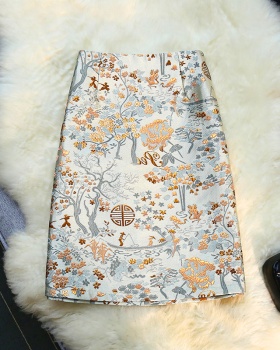 Spring and autumn high waist retro skirt for women