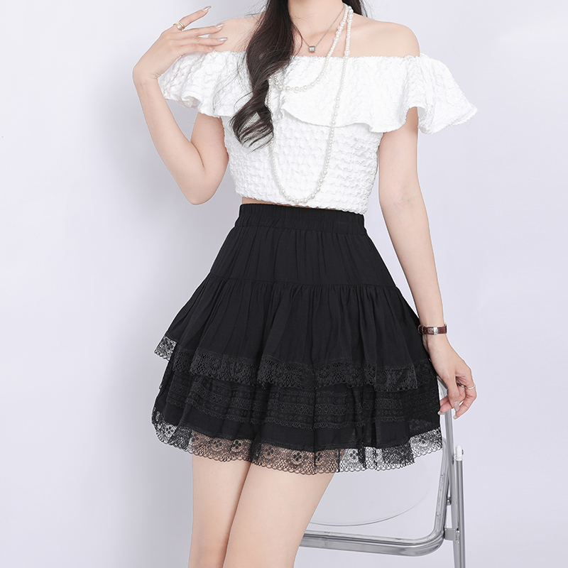 Sweet show young skirt A-line short skirt for women