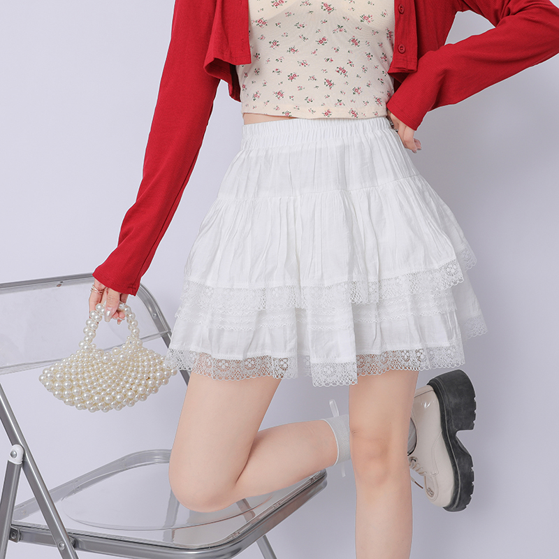 Sweet show young skirt A-line short skirt for women