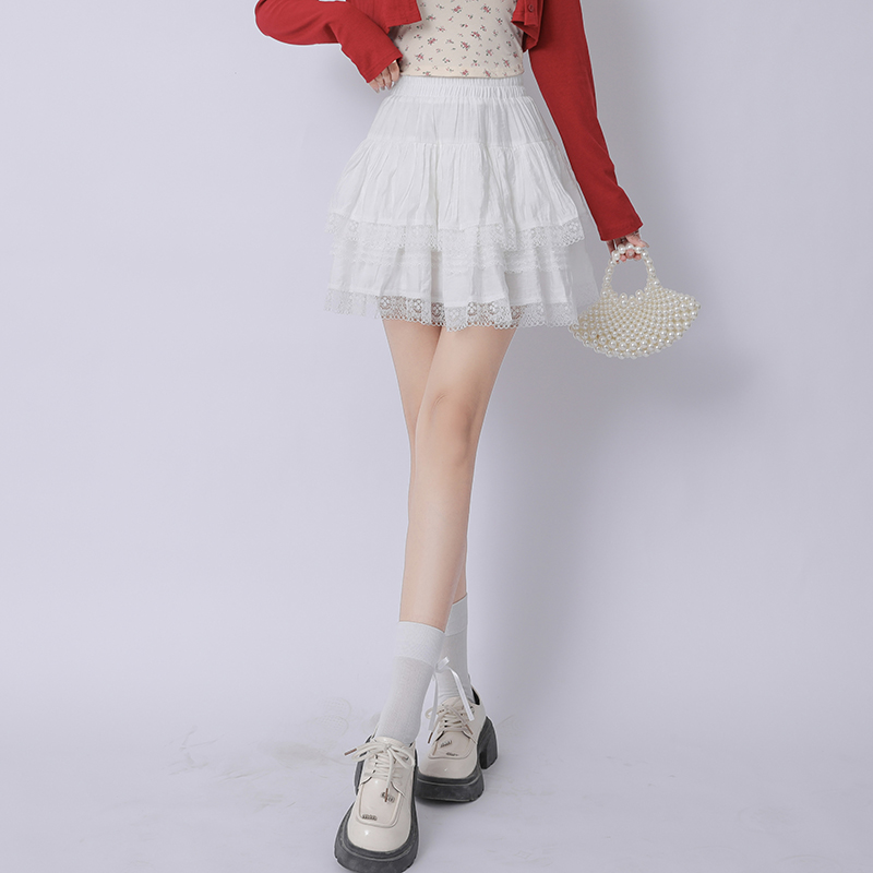 Sweet show young skirt A-line short skirt for women