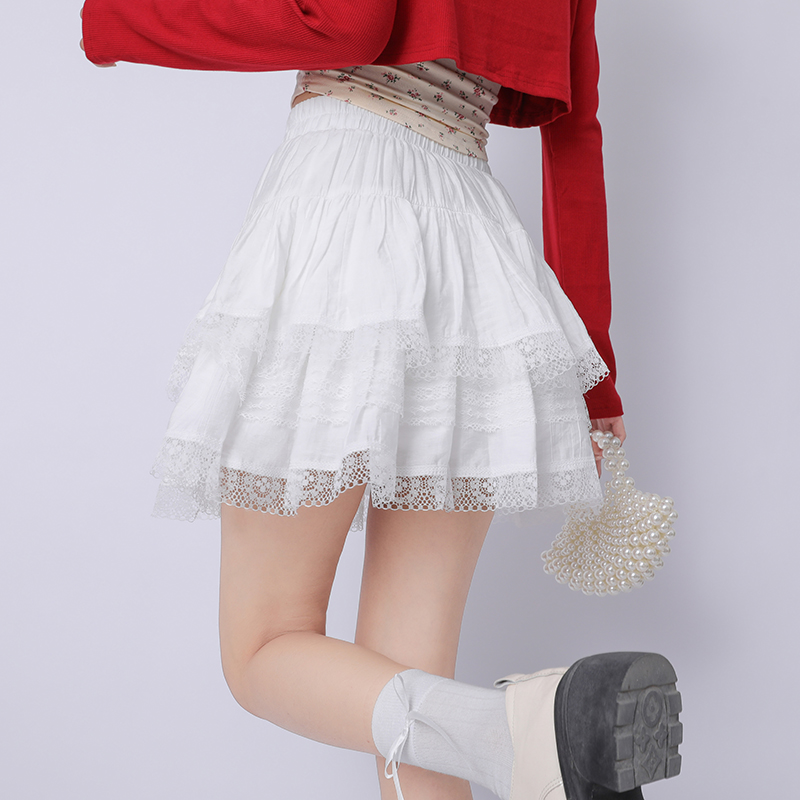 Sweet show young skirt A-line short skirt for women