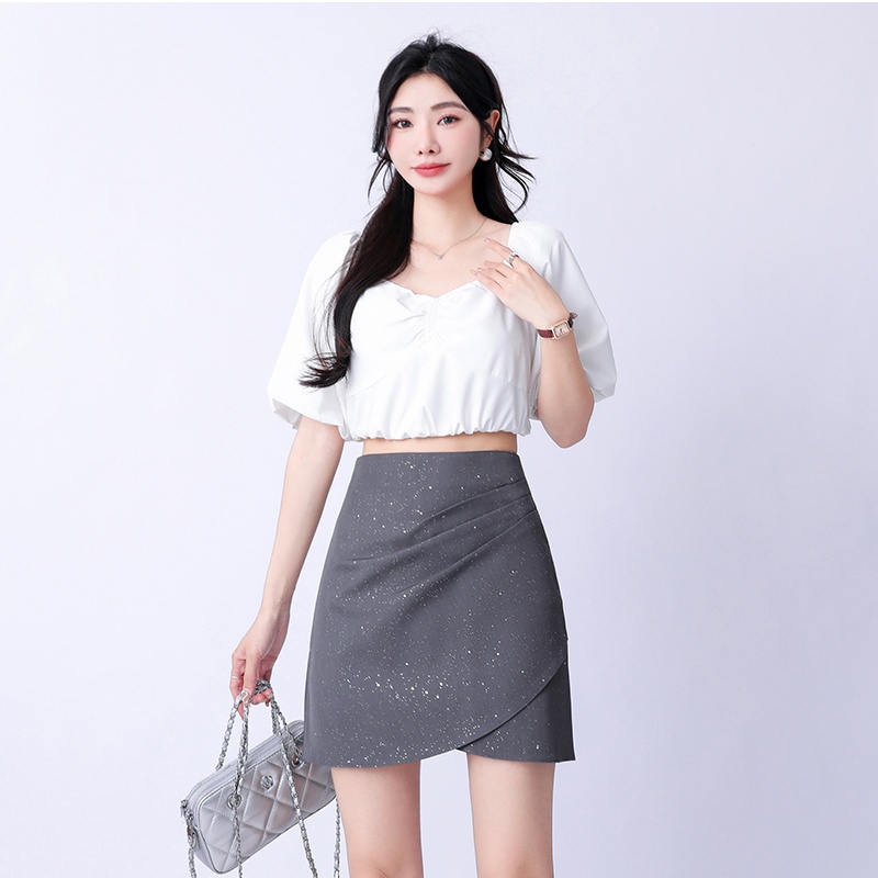 Sequins skirt high waist business suit for women