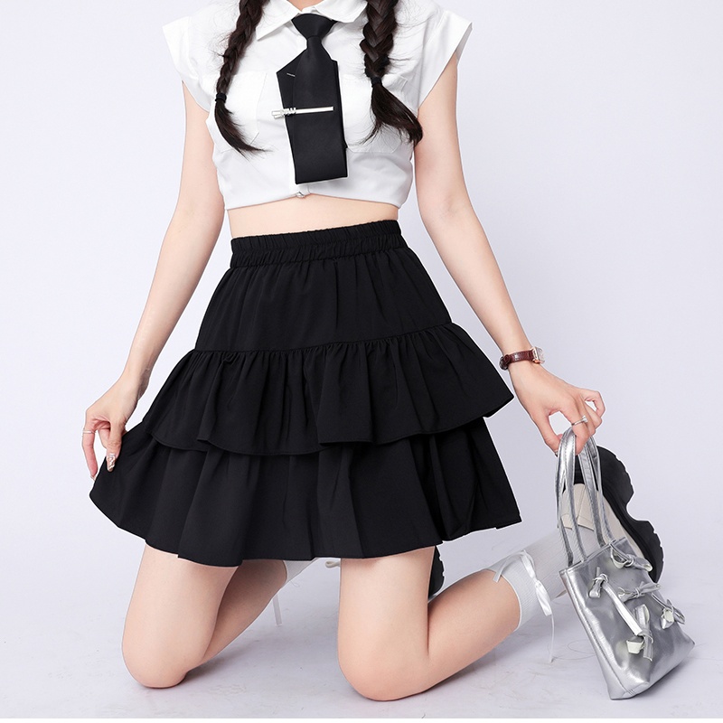 Korean style thick and disorderly skirt for women