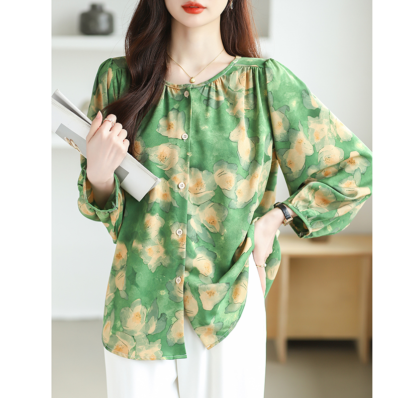 Large yard shirt round neck small shirt for women