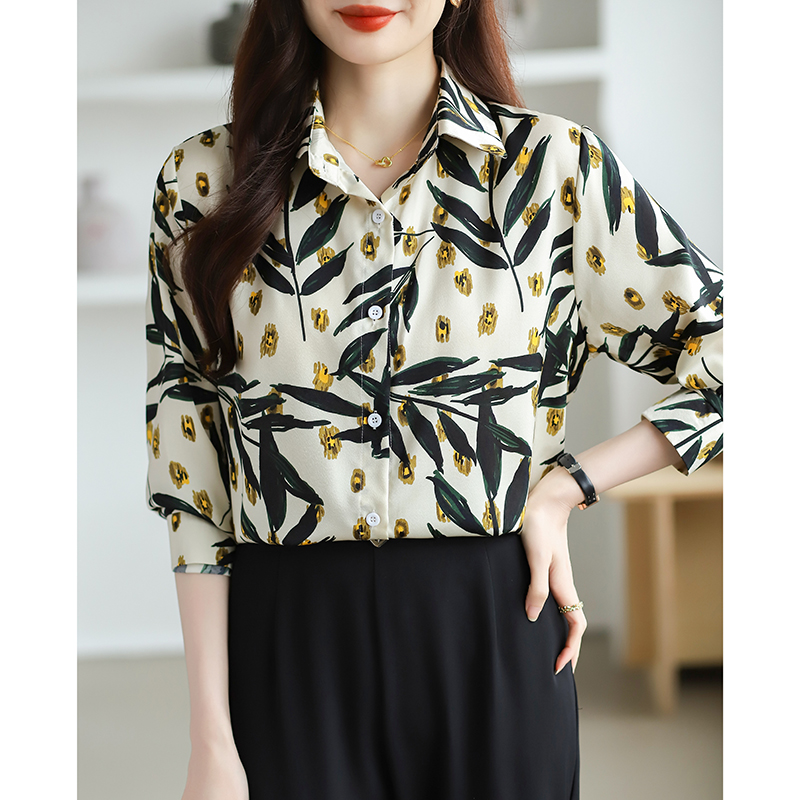 Long sleeve tops temperament shirt for women