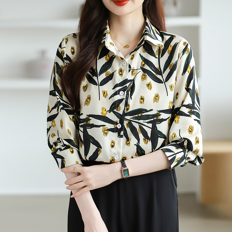 Long sleeve tops temperament shirt for women