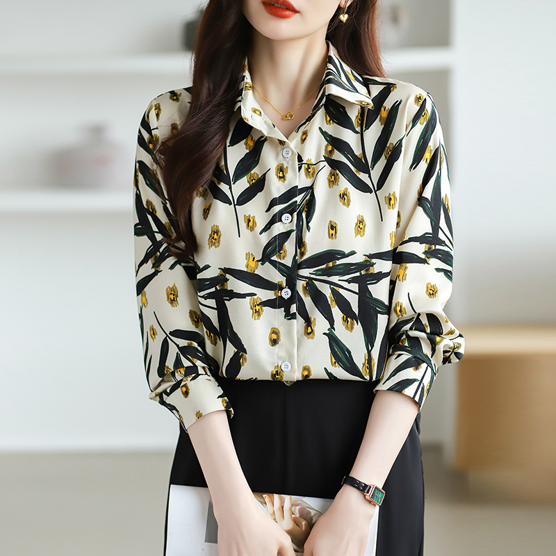 Long sleeve tops temperament shirt for women