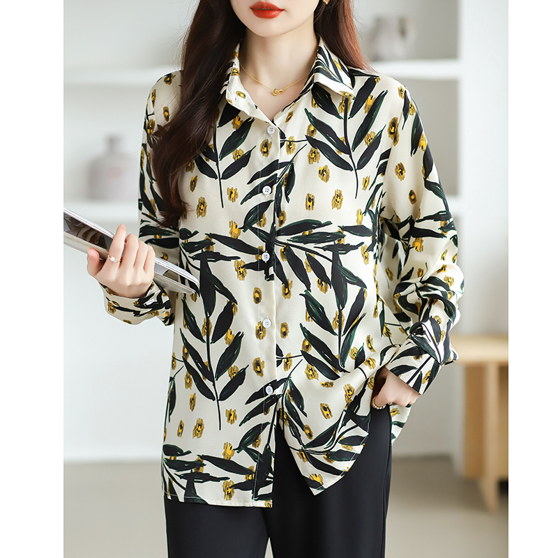 Long sleeve tops temperament shirt for women