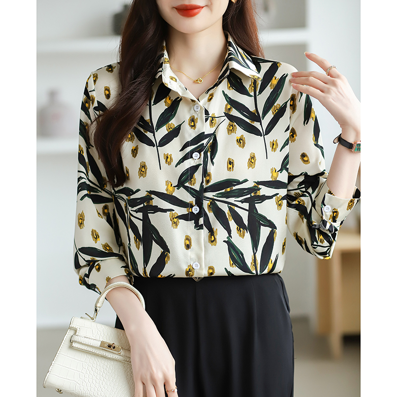 Long sleeve tops temperament shirt for women