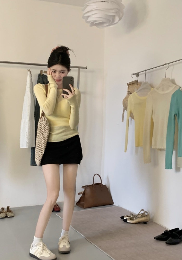 Pullover slim tops maiden sweater for women