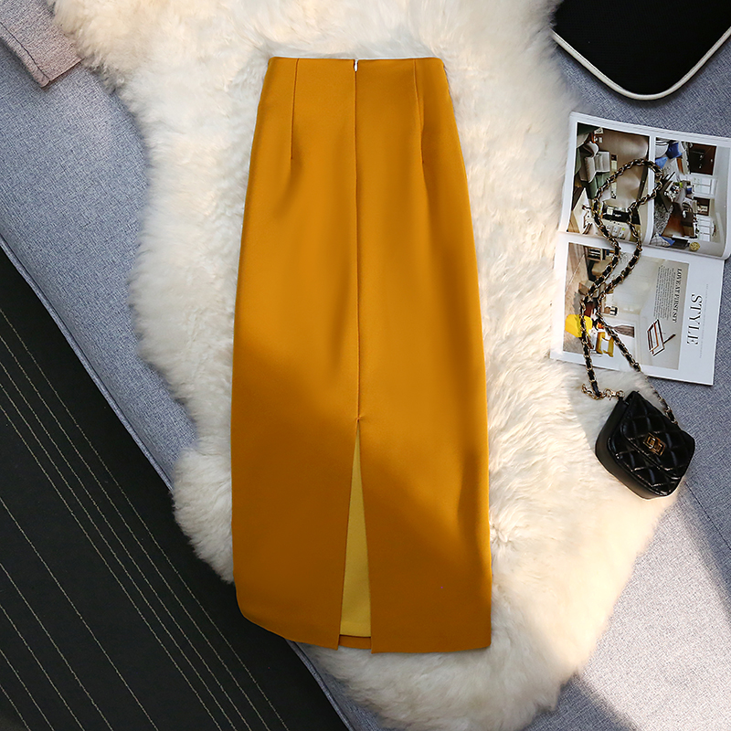 Package hip high waist skirt long one step skirt for women