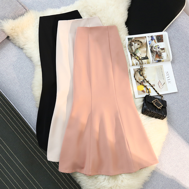 Mermaid high waist skirt package hip long skirt for women