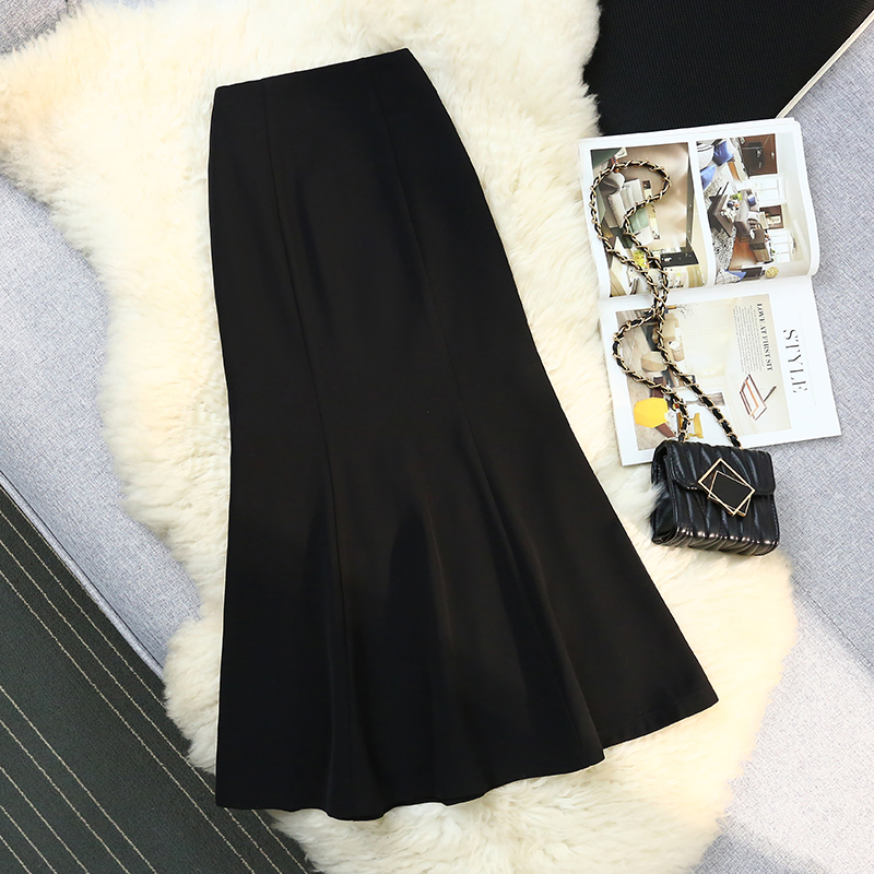 Mermaid high waist skirt package hip long skirt for women