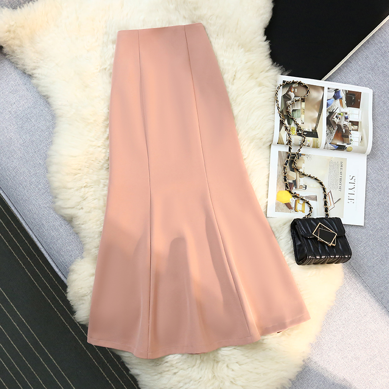 Mermaid high waist skirt package hip long skirt for women