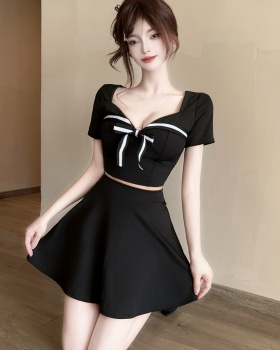 Short sleeve sexy skirt 2pcs set