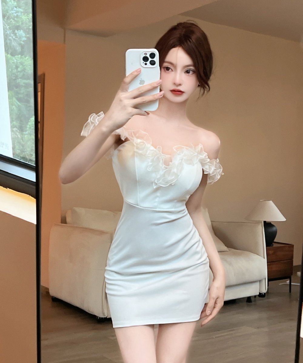 Sexy lace sling dress tight splice low-cut primer vest