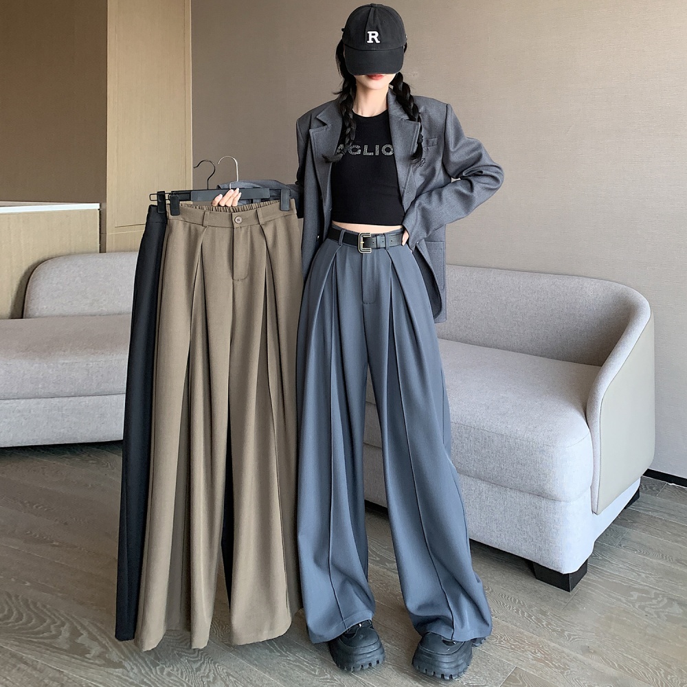 Slim Casual mopping wide leg pants loose drape suit pants