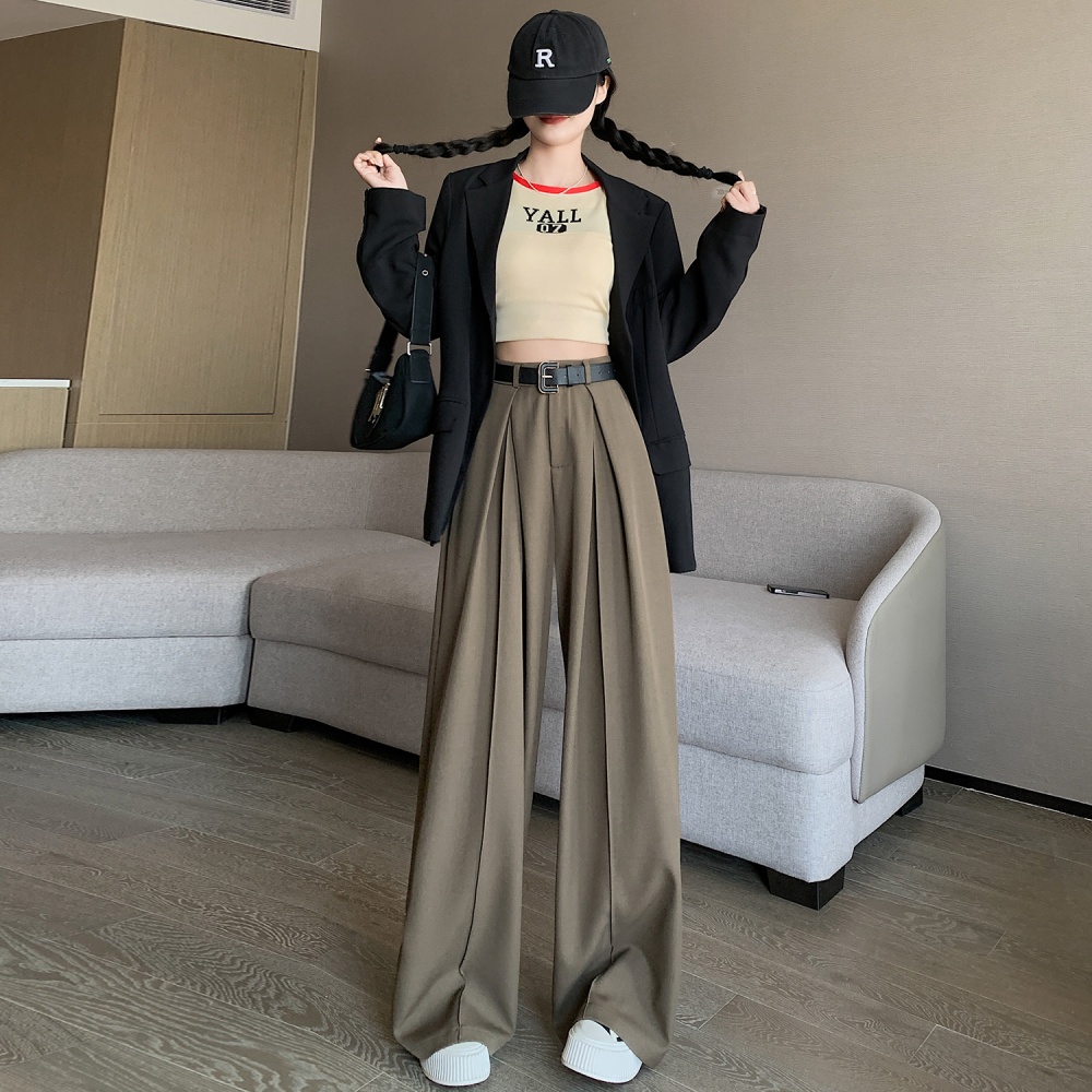 Slim Casual mopping wide leg pants loose drape suit pants