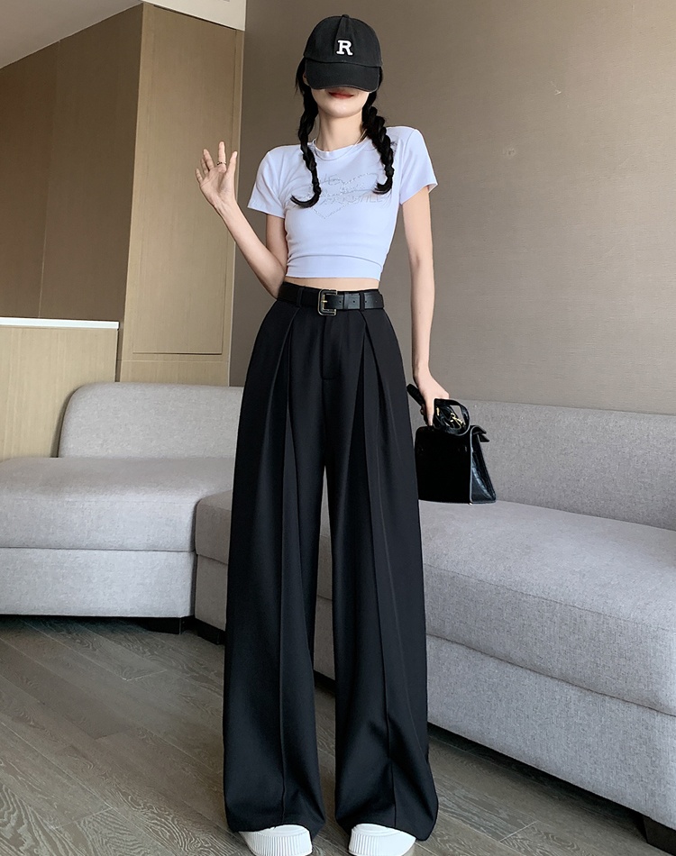 Slim Casual mopping wide leg pants loose drape suit pants