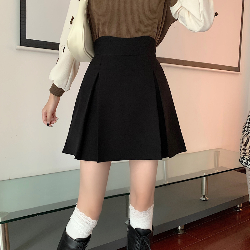 High waist slim skirt drape short skirt for women