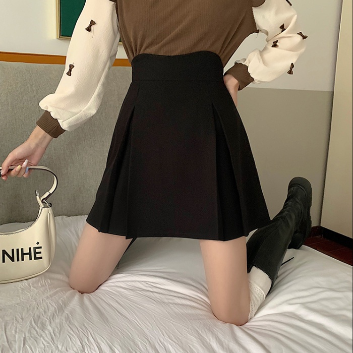 High waist slim skirt drape short skirt for women