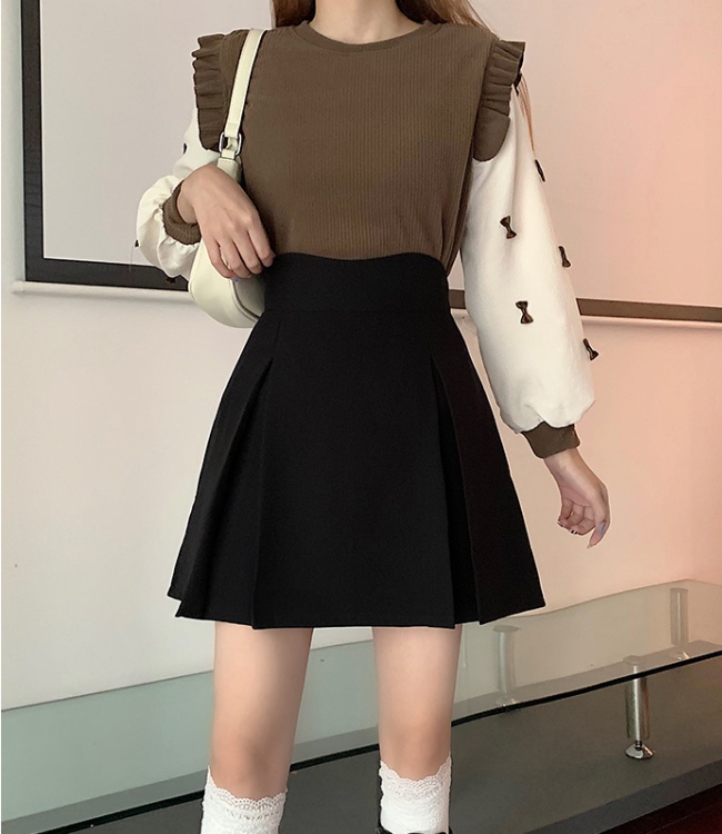 High waist slim skirt drape short skirt for women