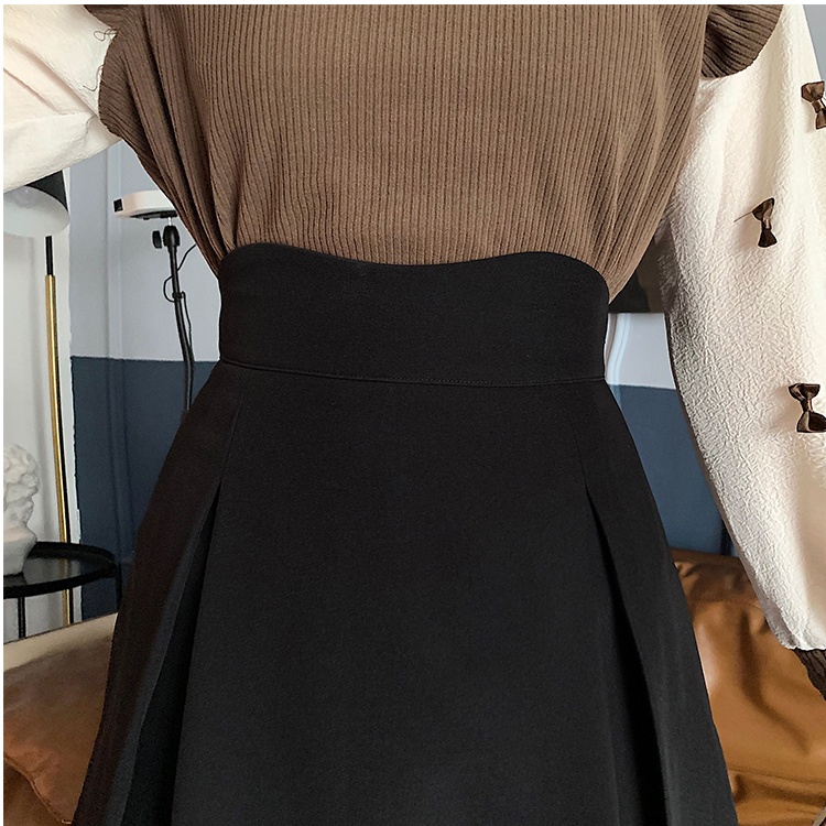 High waist slim skirt drape short skirt for women