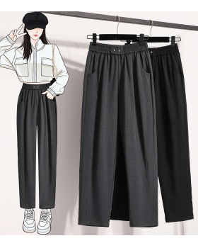 Drape nine pants wide leg suit pants for women